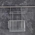 Подставка для кухонных принадлежностей на рейлинг Доляна, 13×10,5×19,5 см, цвет хром - Фото 2