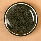Тарелка узбекская Риштанская Керамика «Узоры», d=15 см, зелёная - Фото 2