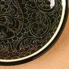 Тарелка Риштанская Керамика "Узоры", зелёная, плоская, 15 см - Фото 3