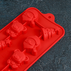 Форма силиконовая для украшений Доляна «Новый год», 21×11×2 см, 8 ячеек, цвет МИКС - Фото 2