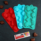 Форма силиконовая для украшений Доляна «Новый год», 21×11×2 см, 8 ячеек, цвет МИКС - Фото 5