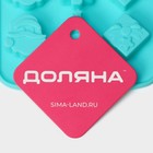 Форма для конфет и шоколада Доляна «Новый год», силикон, 21×10.5 см, 15 ячеек, бирюзовая - Фото 8
