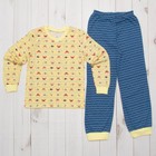 Пижама для мальчика, рост 98 (28) см, цвет голубой/жёлтый (арт. К-001_Д) - Фото 1