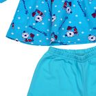 Пижама для девочки, рост 104 (28) см, цвет голубой/бирюзовый (арт. Ф-033_Д) - Фото 4