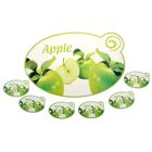 Набор салфеток сервировочных на стол «Яблоко зелёное», 12 шт: (6 шт - 42×27 см), (6 шт - 9×9 см) - Фото 1