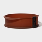 Форма для выпечки со стеклянным дном Доляна «Круг», 25.5×7 см (от ручки до ручки 29 см), коричневая - Фото 4