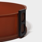 Форма для выпечки со стеклянным дном Доляна «Круг», 25.5×7 см (от ручки до ручки 29 см), коричневая - Фото 5