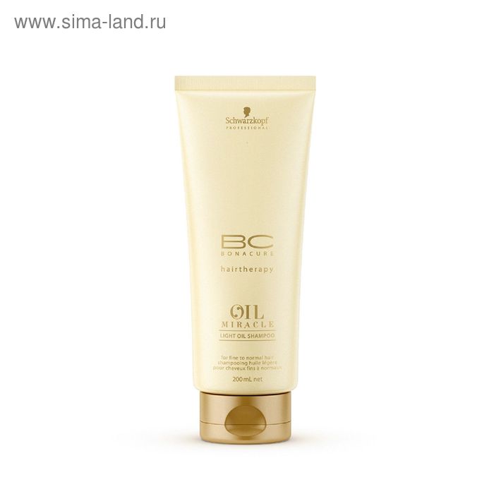 Шампунь для тонких волос Bonacure Oil Miracle, 200 мл - Фото 1