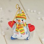 Сувенир-подвеска «Снеговик на коньках», ярославская майолика - Фото 4