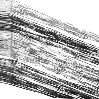 Дождик новогодний серебристый, b-7.5 см, L-150 см