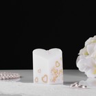 Свеча свадебная "Сердце", 6х7,5 см, белая, домашний очаг - Фото 1