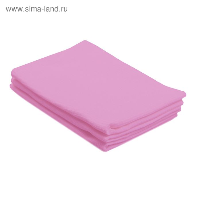 Полотенце вафельное однотонное, 40х70 см, розовый, 160 гр/м, 100%  хлопок - Фото 1