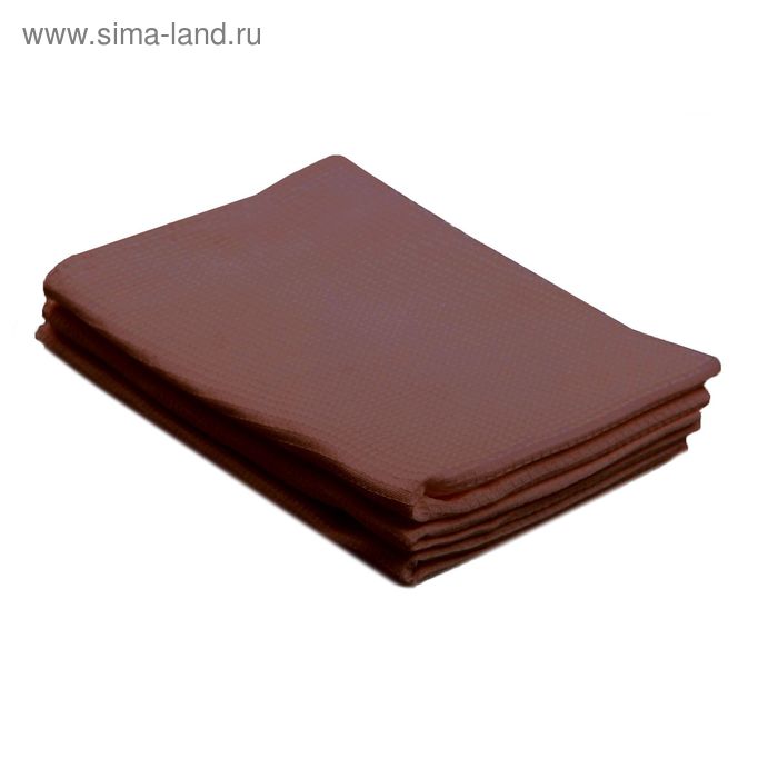 Полотенце вафельное однотонное 40х70 см, шоколад, 160 гр/м, 100% хлопок - Фото 1