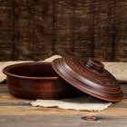 Сковорода "Дымленая", декор, красная глина, с крышкой, 2.5 л - Фото 2