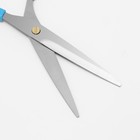 Ножницы парикмахерские с упором, лезвие — 6,5 см, цвет голубой - Фото 4