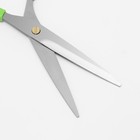 Ножницы парикмахерские с упором, лезвие — 7 см, цвет салатовый/серебристый - фото 8288895