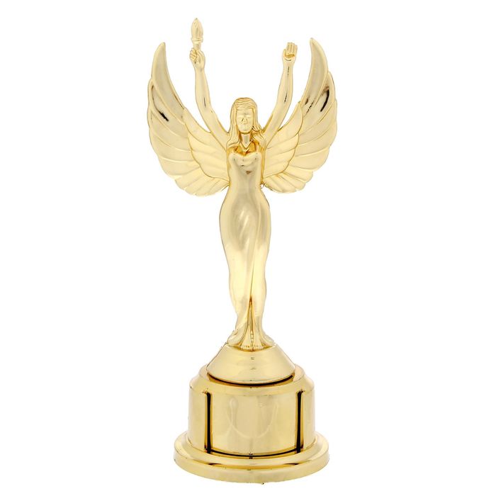 Наградная фигура «Ника», подставка пластик золото, 18 х 7,8 х 6,4 см - фото 1890650428