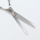 Ножницы филировочные с упором, лезвие — 6,5 см, цвет серебристый - Фото 3