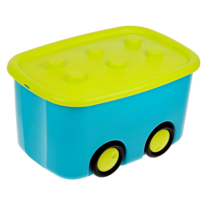 Ящик для игрушек «Моби», цвет бирюзовый, объём 44 литра - Фото 1