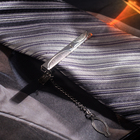 Зажим для галстука "Классический" капли, цвет серебристый - Фото 1
