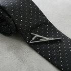 Зажим для галстука "Классический" полоски, цвет серебристый - Фото 2