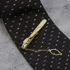 Зажим для галстука стальной «Классический» галка, цвет золото - фото 8288989