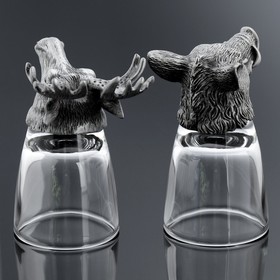 

Набор из 2-х стопок "Лось и кабан"