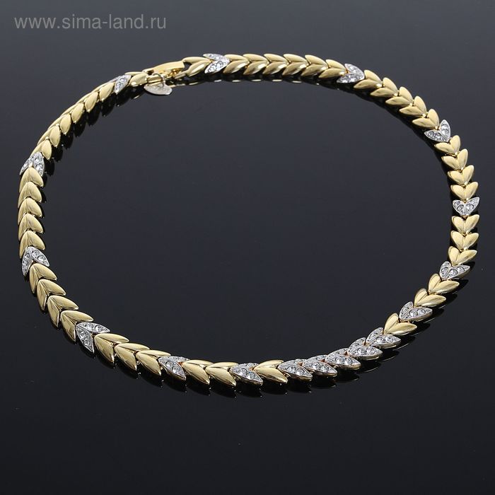 Ожерелье "Вьюнок", цвет белый в золоте - Фото 1