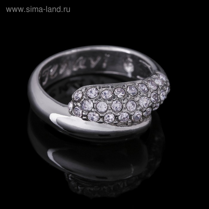 Кольцо "Литела", размер 16, цвет белый в серебре - Фото 1