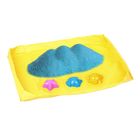Песок для лепки "Морской мир" голубой, 1 кг + формочки и песочница - Фото 2