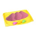 Песок для лепки "Юный кондитер" розовый, 1 кг + формочки и песочница - Фото 2