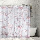 Штора для ванны Доляна «Цветы нарисованные», 180×180 см, EVA - Фото 1