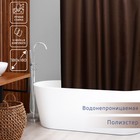 Штора для ванны Доляна «Шоколад», 180×180 см, полиэстер - фото 24980716