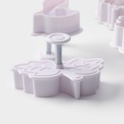 Плунжеры кондитерские Доляна «Листва», набор 4 шт., пластик, белый - Фото 3