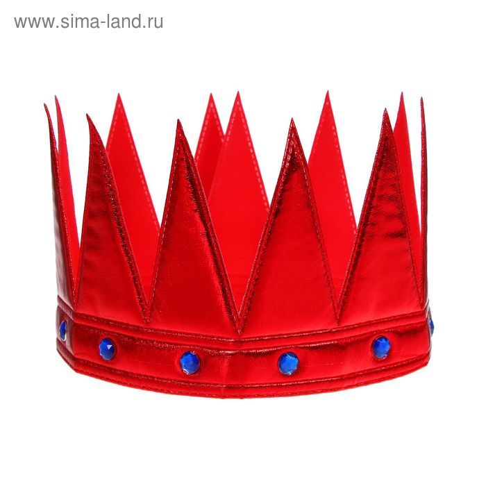 Корона «Царь», с камнями, цвет красный - Фото 1