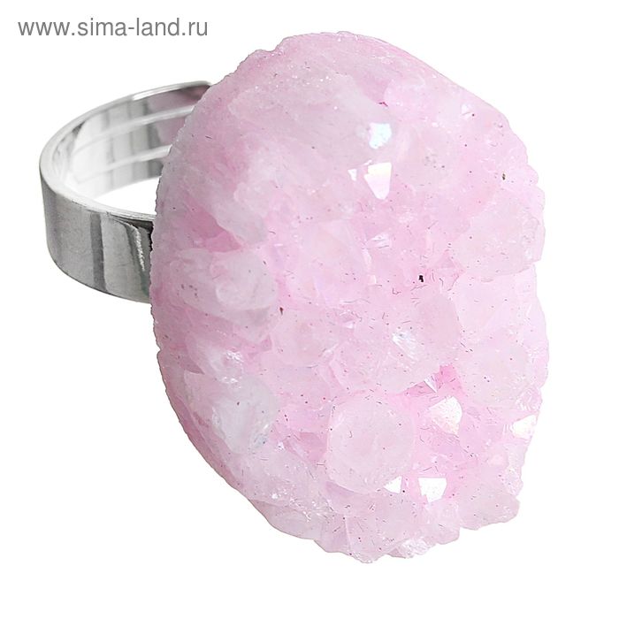 Кольцо "Пирит" цвет розовый - Фото 1