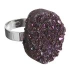 Кольцо "Пирит" цвет фиолетовый - Фото 1