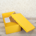 Набор коробок 9в1, 32,5 х 20 х 12,5-14 х 8 х 4,5 см, жёлтый - Фото 2