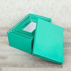 Набор коробок 8в1 прямоуг (29,5*19,5*12-14*8*4,5 см), зелёный - Фото 2