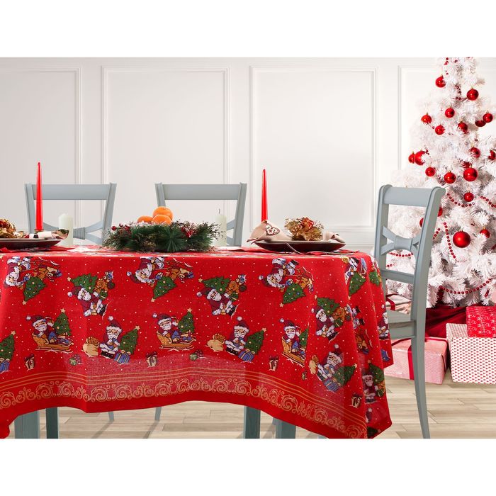 Скатерть "Доляна" Новогодний подарок, размер 145х152 см - Фото 1