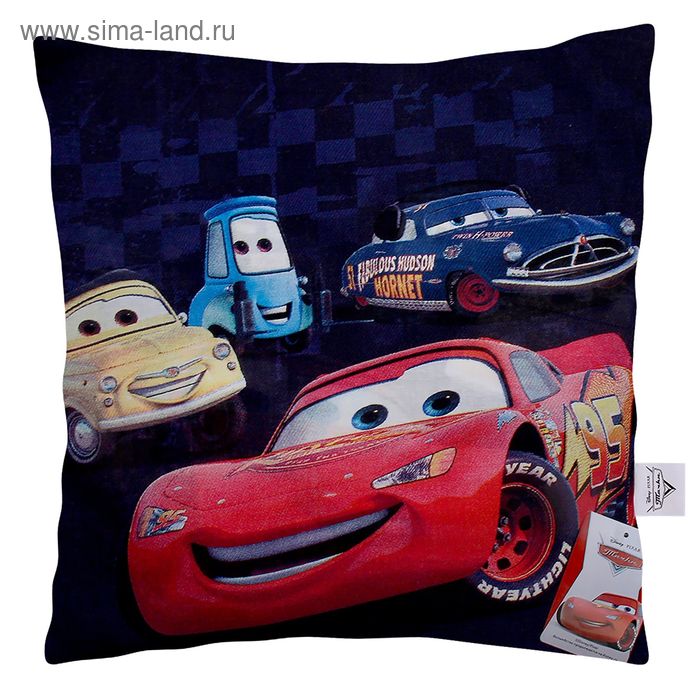 Наволочка панно "Тачки", размер 40х40 см, 100% хлопок, поплин - Фото 1