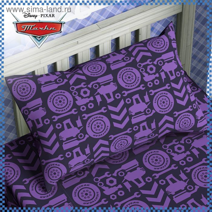 Наволочка "Тачки" 50*70 см 100% хлопок, поплин 125 г/м2 - Фото 1