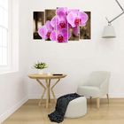 Картина модульная на подрамнике "Розовые орхидеи" 125*80 см - Фото 3