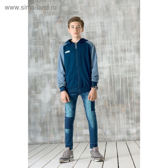 Куртка для мальчика, рост 122 см, цвет индиго - Фото 1