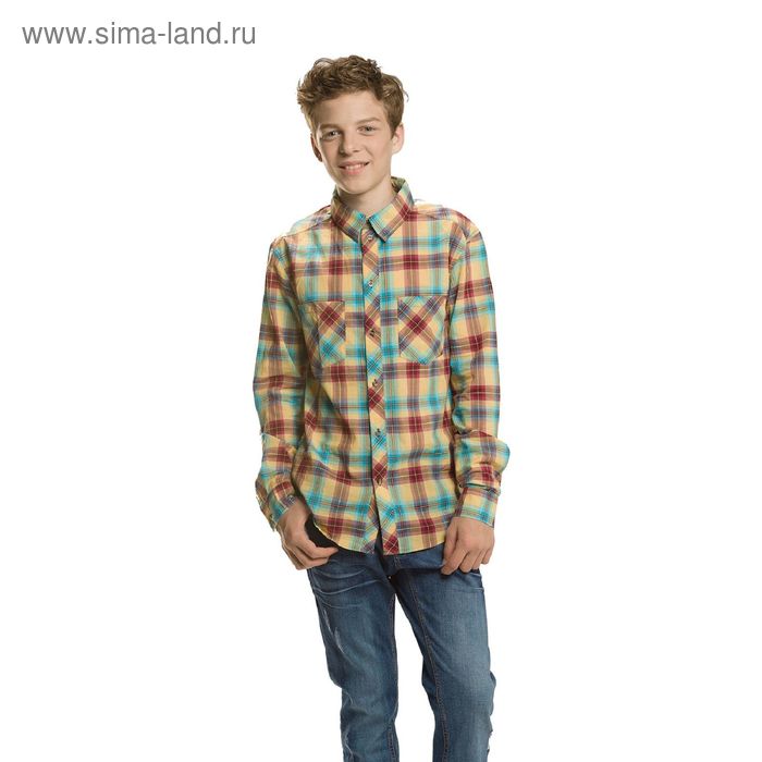 Сорочка для мальчика, рост 158 см, цвет бордовый - Фото 1
