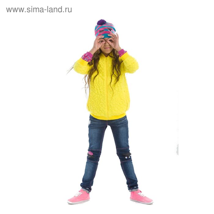 Куртка для девочек, рост 164 см, цвет жёлтый - Фото 1