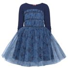 Платье для девочки, рост 86 см, цвет синий - Фото 3