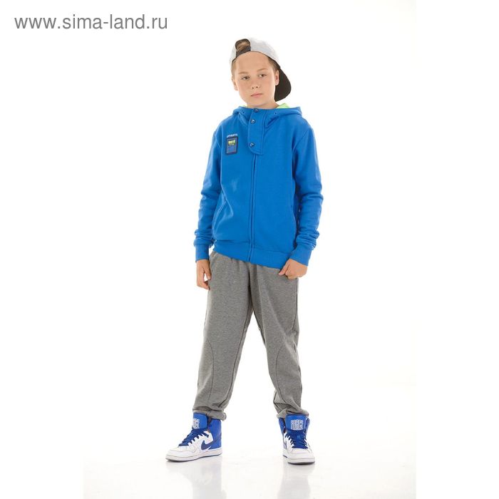 Комплект из толстовки и штанов для мальчиков, рост 128 см, цвет синий - Фото 1
