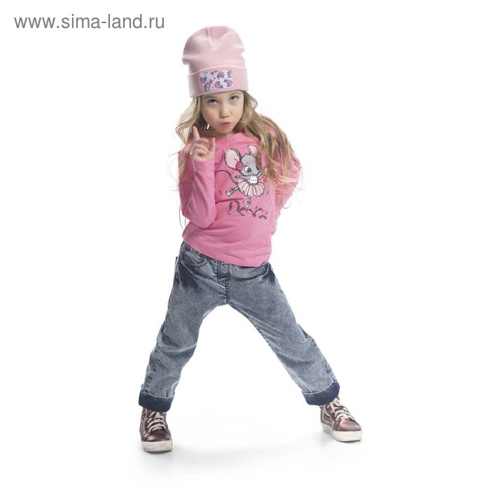 Джемпер для девочек, рост 92 см, цвет розовый - Фото 1
