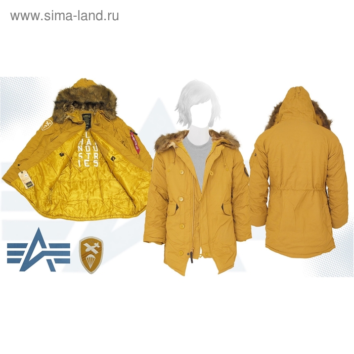 Куртка утеплённая женская Altitude W Parka Alpha Industries Tumbleweed, M - Фото 1